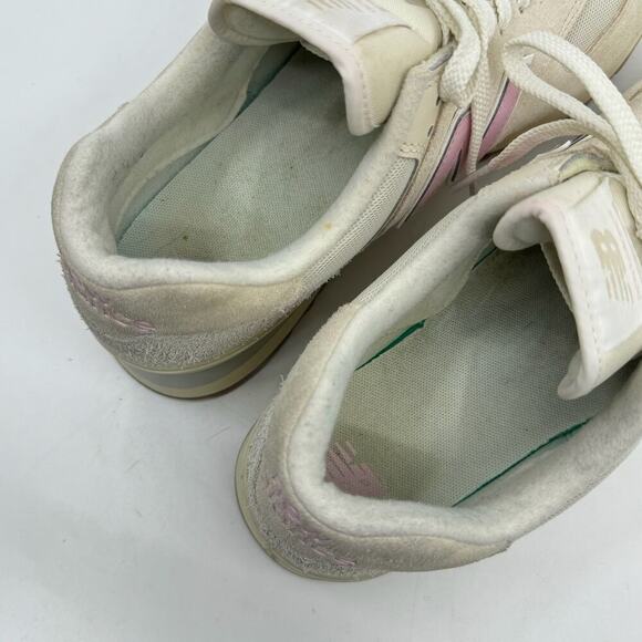 NEW BALANCE Linen & Mid-Century Pink 574 Low-Tops - Picture 7 of 9